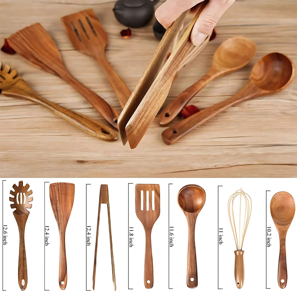 Premium Houten Keukengerei | 7 Sets