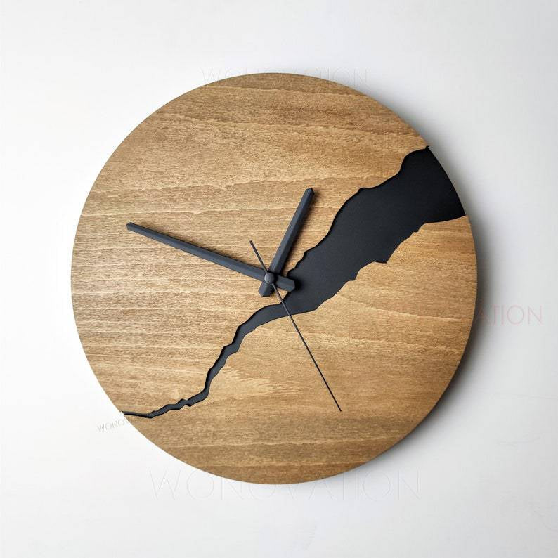 Luxe Houten Wandklok - Tijdloos Design voor Elk Interieur
