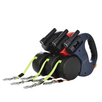 Twin Walk Riem | Geniet van veilige, handsfree wandelingen met ingebouwde LED-verlichting en afvalzakhouder.