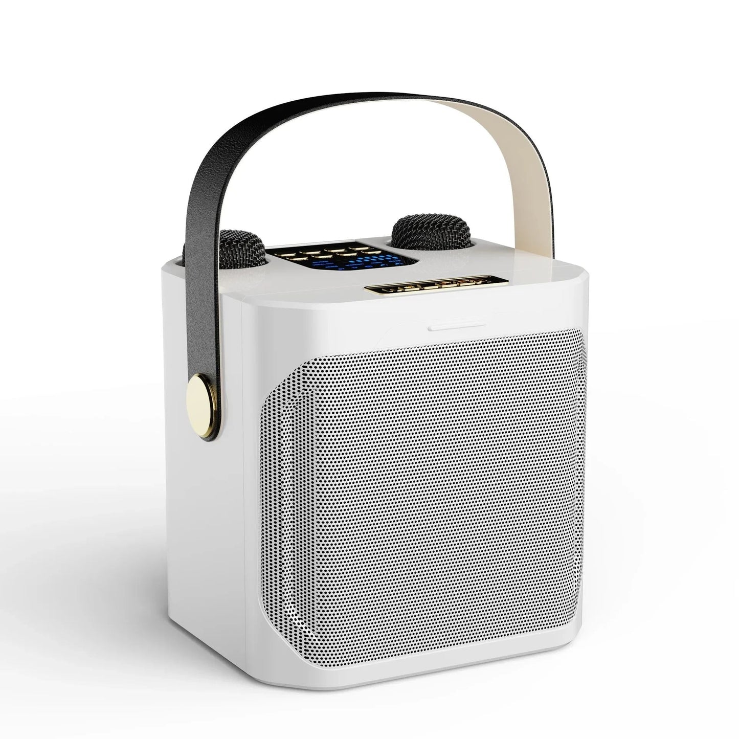 Skanto | Karaoke Bluetooth-luidspreker – 360° Surround Draadloze Subwoofer met Dubbele Microfoons