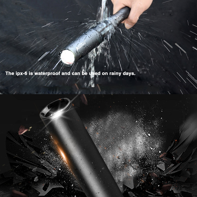 Baseball Bat Vormige LED Zaklamp | Aluminium Legering, 3 Verlichtingsmodi | Nood- en Gebruikstoepassing