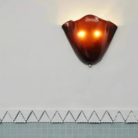Retro Geelglasrok Schelp Wandlamp LED 1-lamp