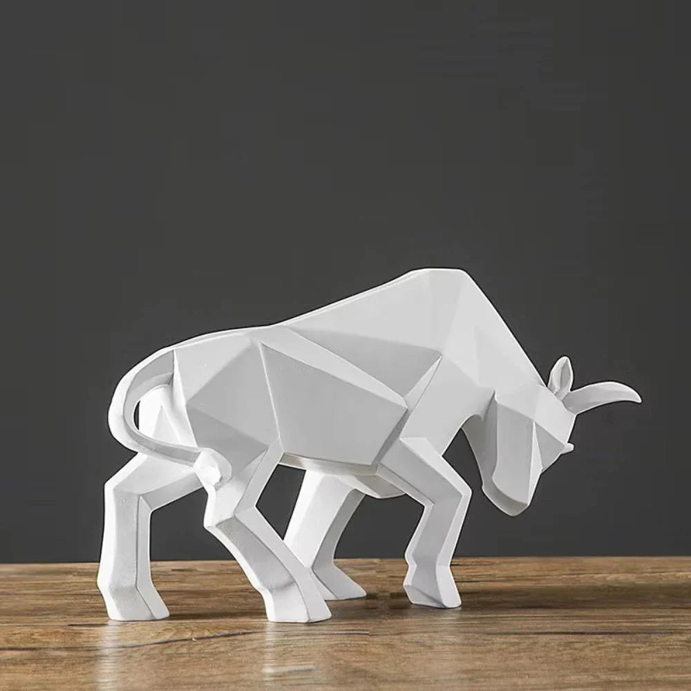 Moderne Geometrische Stier Beeld voor Woonkamer, Bureau en Interieurdecoratie
