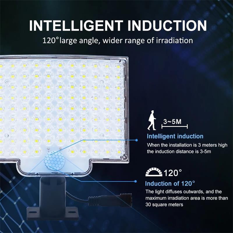 Skanto | 106 LED Zonnebuitenverlichting met Bewegingssensor