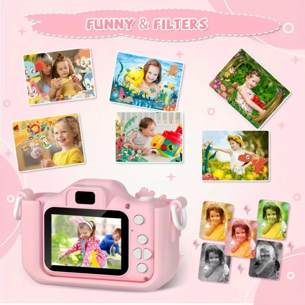 Unicorn HD Kindercamera met 32GB Oplaadbare Batterij - Leg Geweldige Foto's en Video's Vast!
