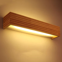 GlowWood - Rechthoekige waterdichte LED-wandlamp Noordse Spiegelverlichting