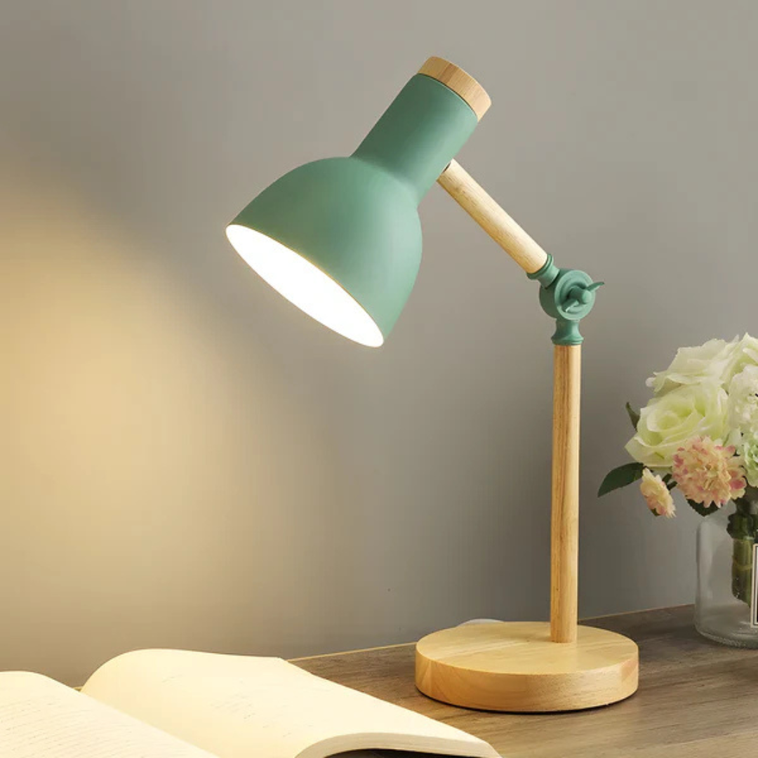 Nord - Verstelbare Macaron LED Tafellamp Uit Hout