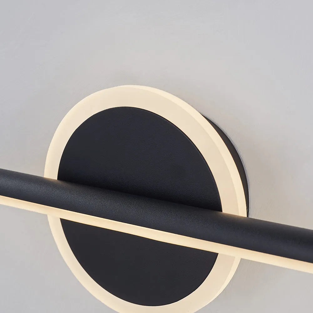 Arisha LED Lineaire Spiegel Voor Wandlamp, Zwart/Goud