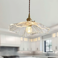 Myloq - Retro Lotus Glazen Hanglamp
