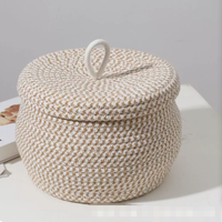 Mirellia – Ronde Boho Opbergmand Met Deksel