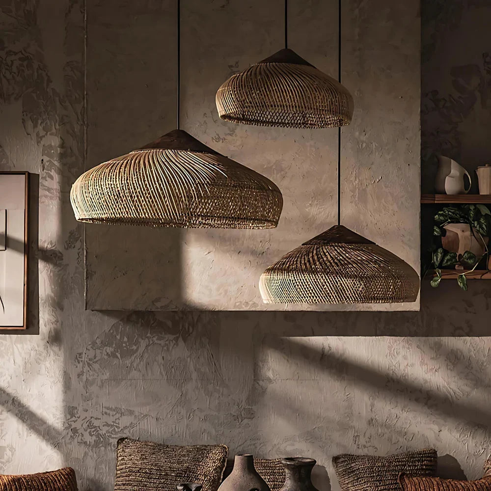 Geweven Koepel Bohemian Rattan Hanglamp