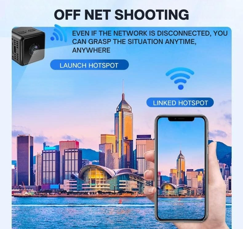 1080P Draadloze WiFi Beveiligingscamera | Weerbestendig, App-Gestuurd & Ideaal voor Binnen- en Buitentoezicht | Kleine Gesloten Circuitcamera