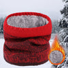 Warme wintersjaal | Gebreide fleece nekwarmer met dik kasjmier