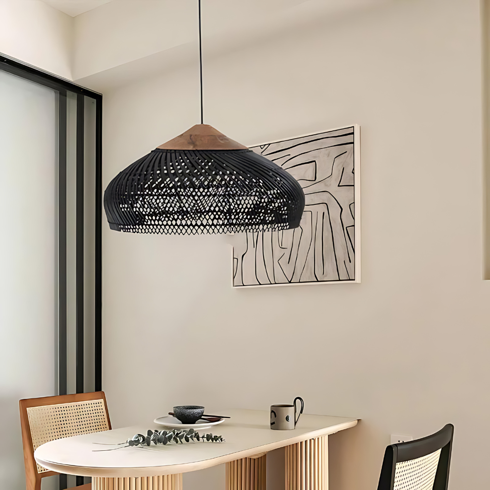 Geweven Koepel Bohemian Rattan Hanglamp