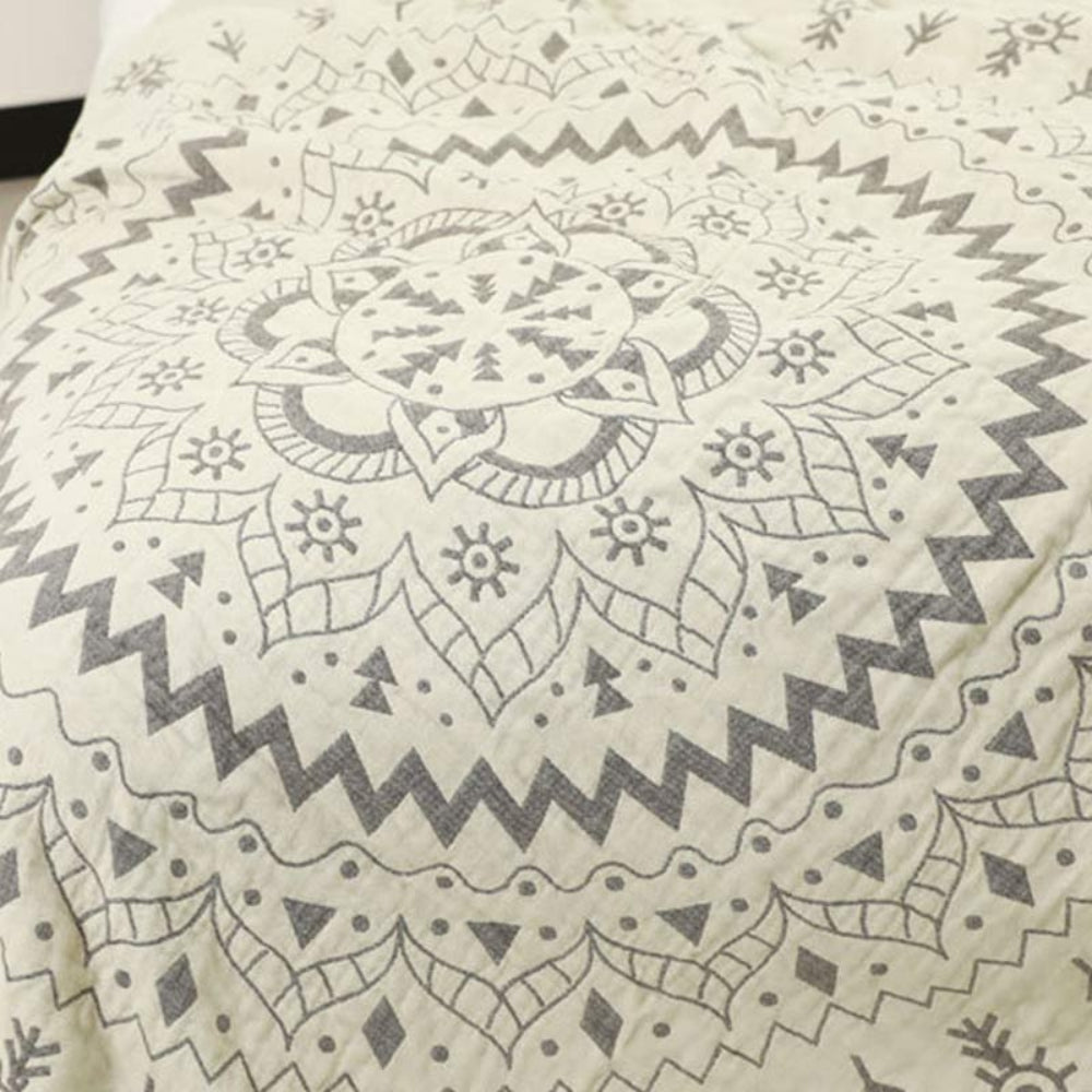 Mandala Kunstpatroon Omkeerbare Katoenen Deken