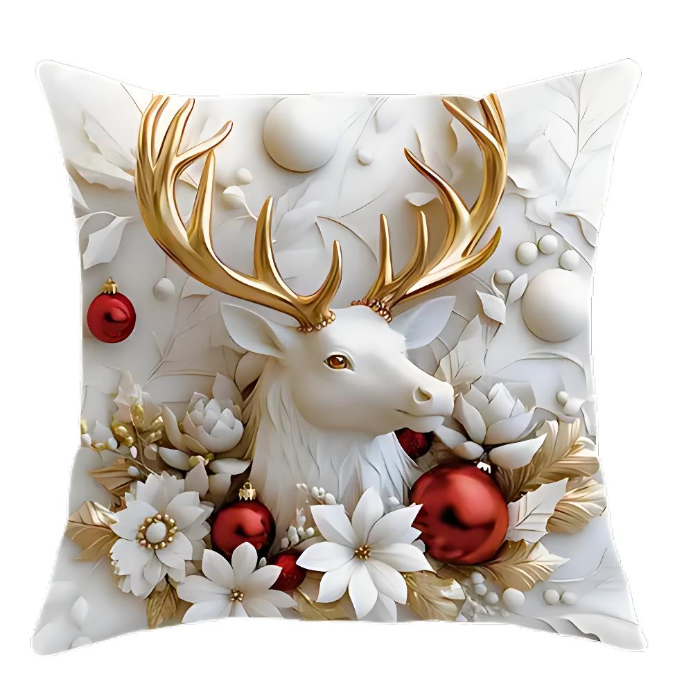 Kerst Charm Velours Kussenhoezen | Set van 4
