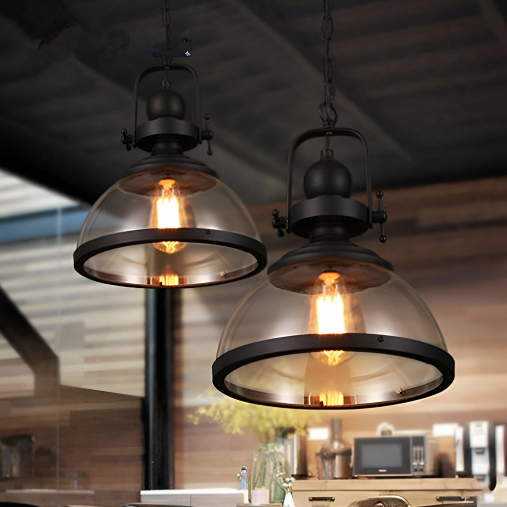 Schaalvormige Glas Pendelleuchte | Industrieel Retro Design