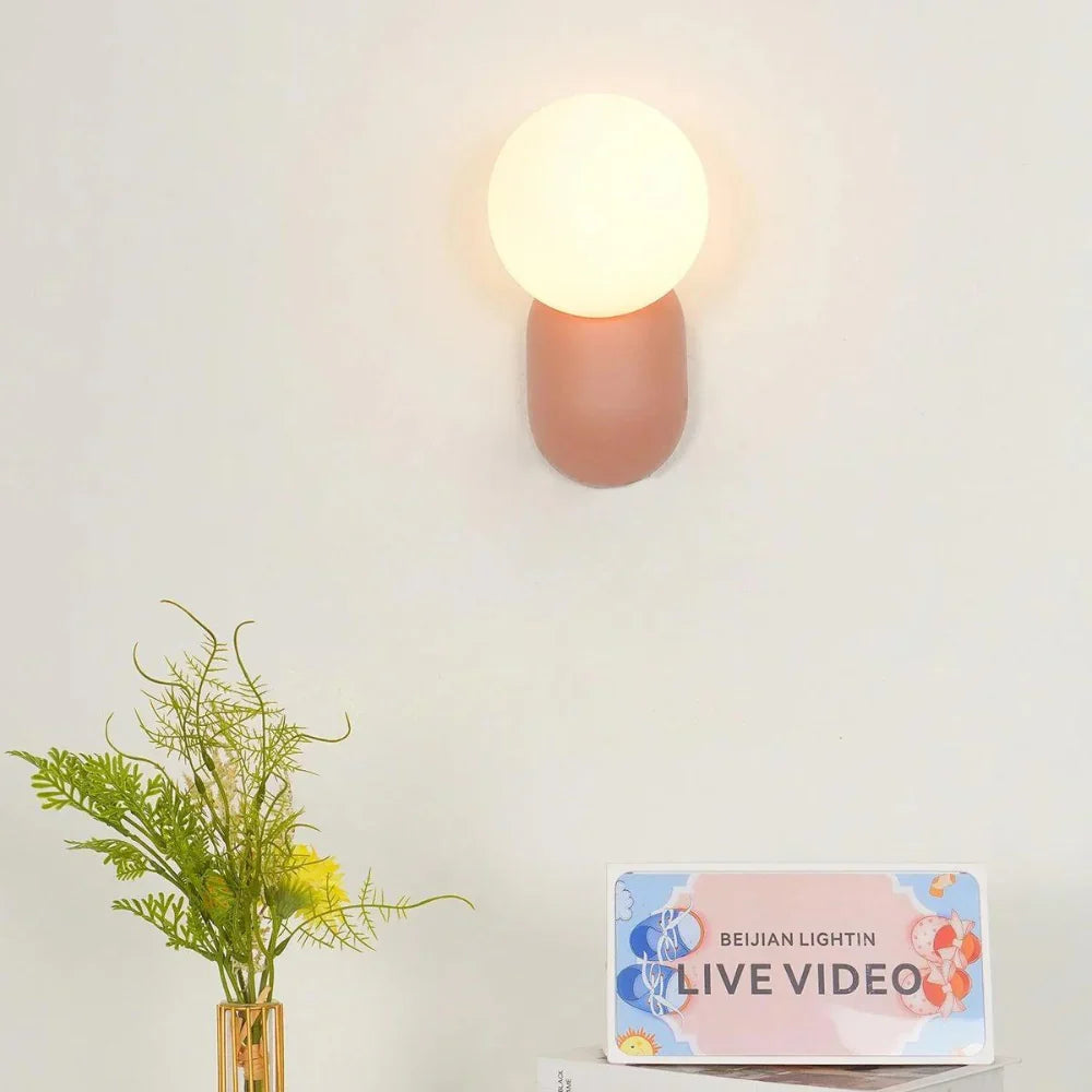 Luma Nordic Glass Orb Wandlamp