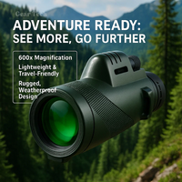 Compacte 600x ultrazoom-monoculair | HD-lens, lichtgewicht en ideaal voor wandelen, vogels spotten en sportevenementen