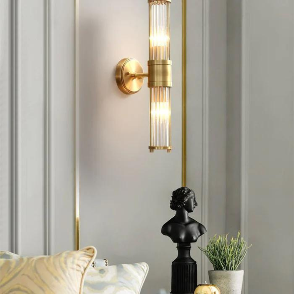 Lumina Bloom Messing Kristallen Wandlamp