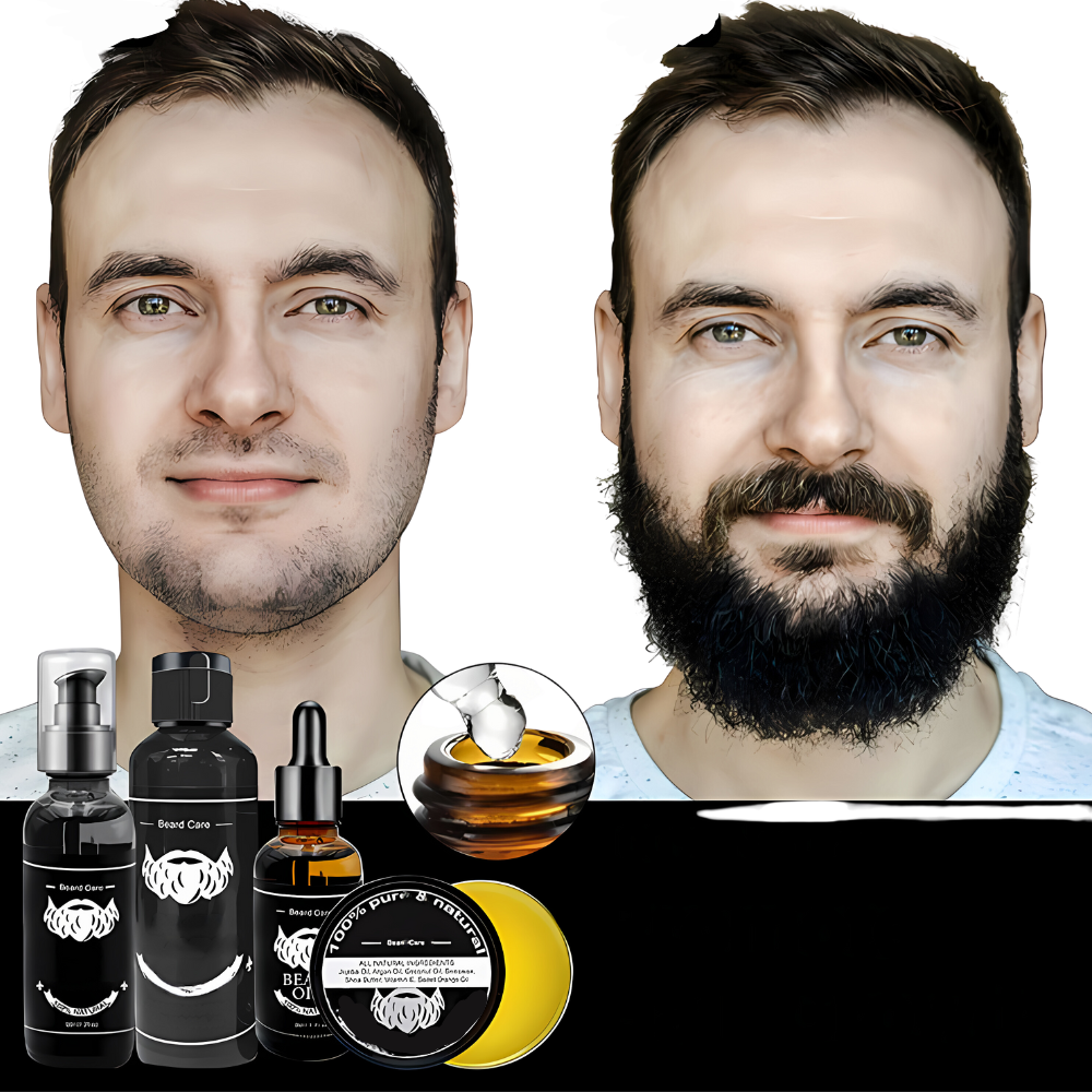 Baardverzorgingsset met baardborstel, baardolie & baardkam – Compleet verzorgings- en stylingpakket