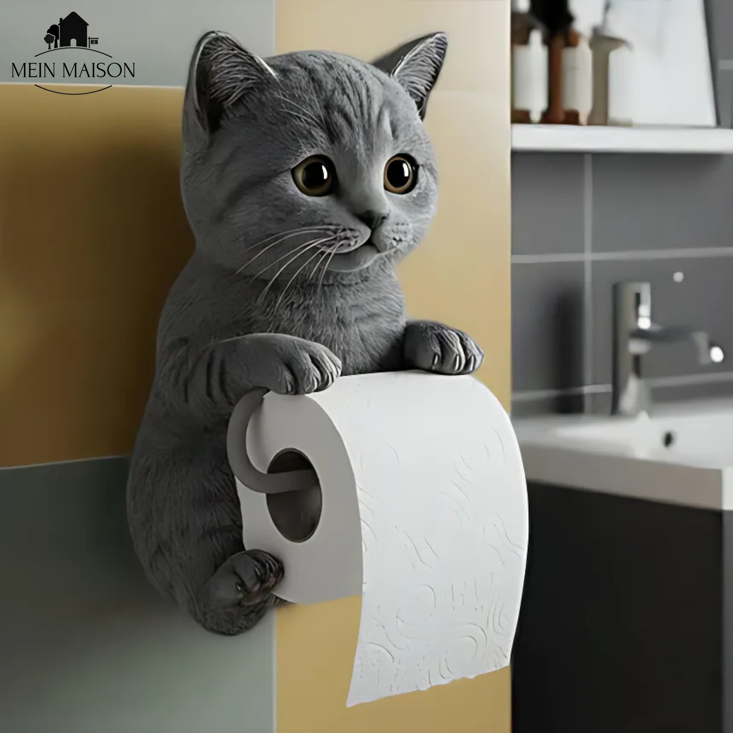PurrRoll – De charmante katten-toiletrolhouder!