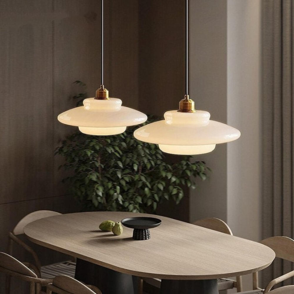 De Parel van Art Deco Glas Hanglamp