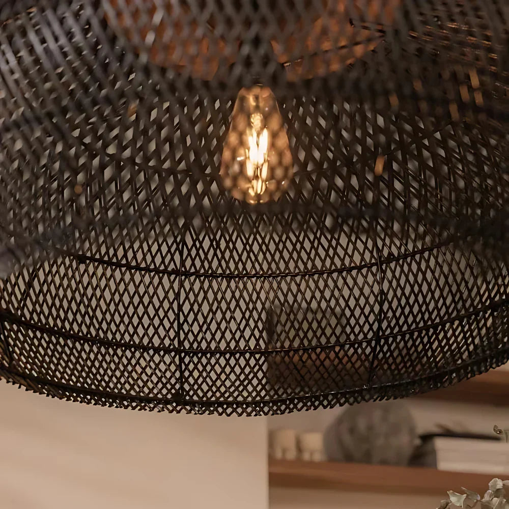 Boho Stijl Rieten Hanglamp