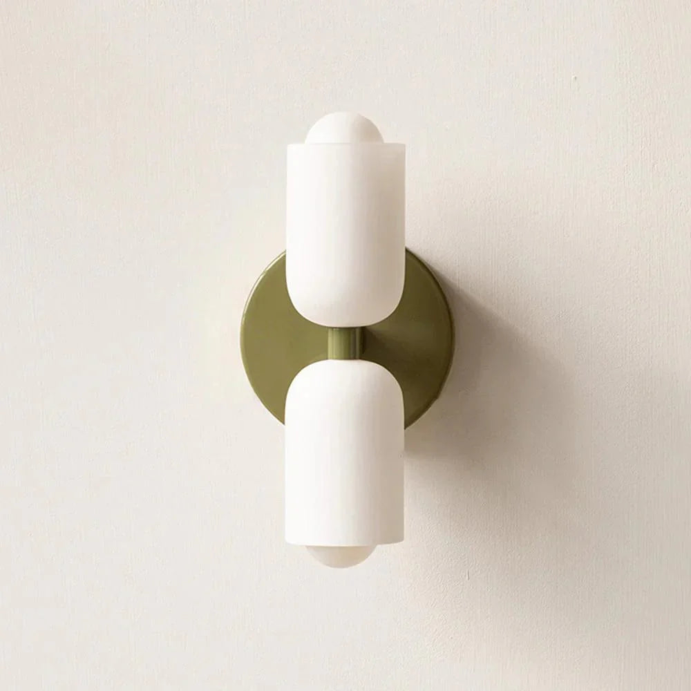 Elegant Crème Acryl Metaal Basis Minimalistische Wandlamp