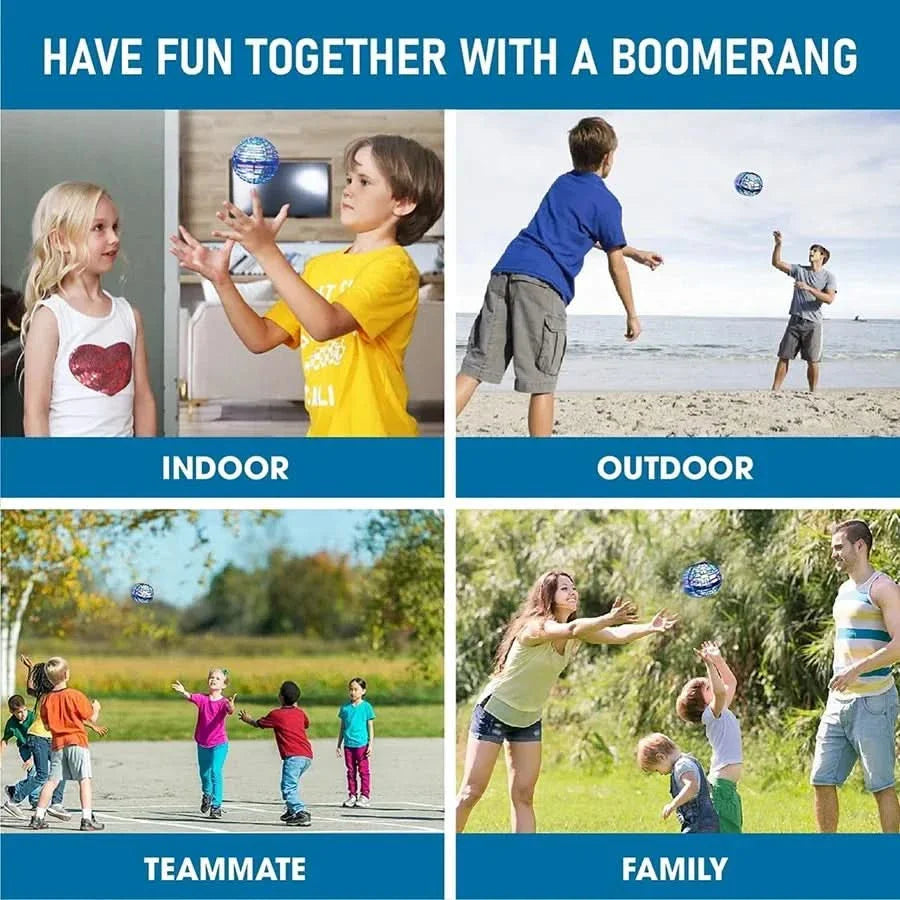 Gloeiende vliegende bal voor leuke en interactieve spellen