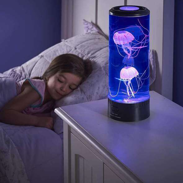 Kleurveranderende sensorische lamp met medusa