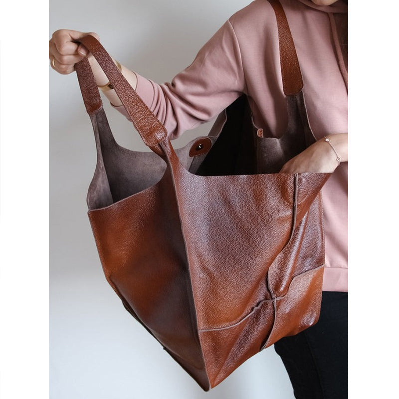 Oversized Weekend Handtassen van Leer