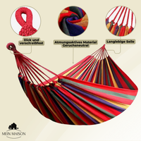 RelaxoLounge Hangmat | Robuust Canvas | Antislip-Design | Draagkracht 200 kg