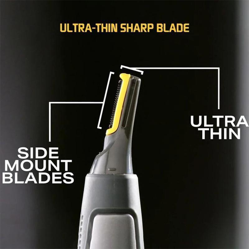 Professionele Ultradunne Precisietrimmer | Titanium Roestvrijstalen Bladen | Ingebouwde LED-Lamp | Micro-Oscillatie Technologie | Voor Neus, Oren & Contouren