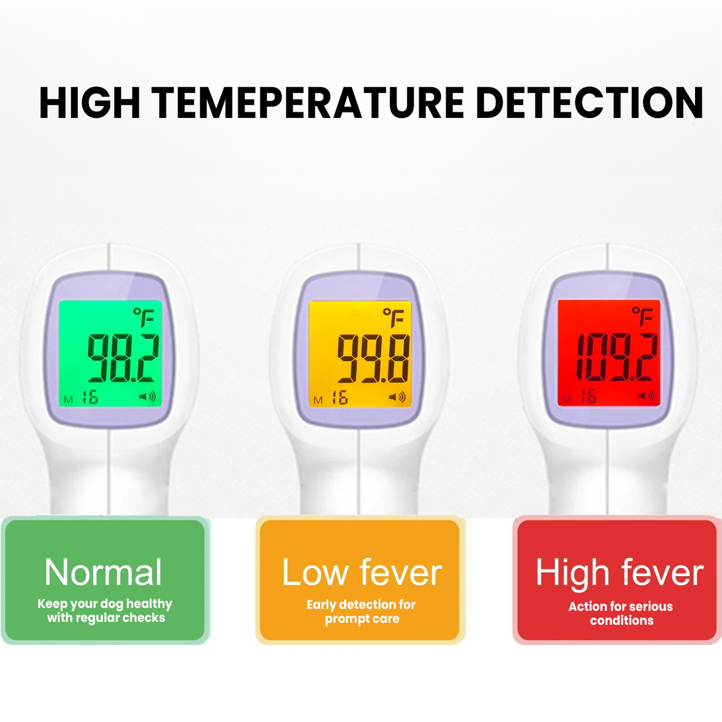 Contactloos Hondenthermometer met Eén-Klik Aflezing