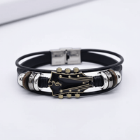 MUSIKSTRUM – Leren armband met gitaar-geïnspireerd design