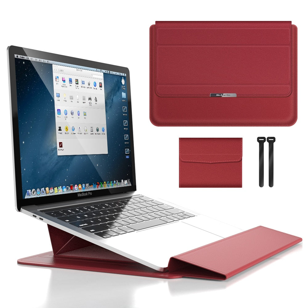 Vouwbare 2-in-1 beschermtas voor laptop | Premium hoes met ondersteuning