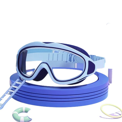 HD-Zwembril voor kinderen met een groot frame, waterdicht en anti-condens