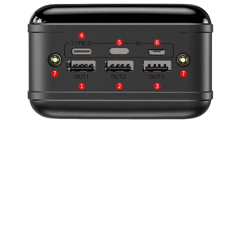 Powerbank 50000mAh – Snelle Draagbare Oplader met LED-display