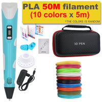 3D Print Pen DIY Tekenpen met 200M PLA Filament Kinderen Cadeau