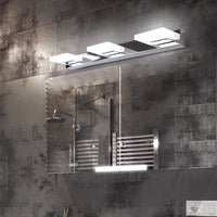 Arisha Design LED Wandlamp Vierkant Modern Metaal/Acryl Zilver Badkamer