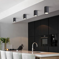Ray Moderne Zwarte Cilindrische Inbouw Plafondlamp Spot