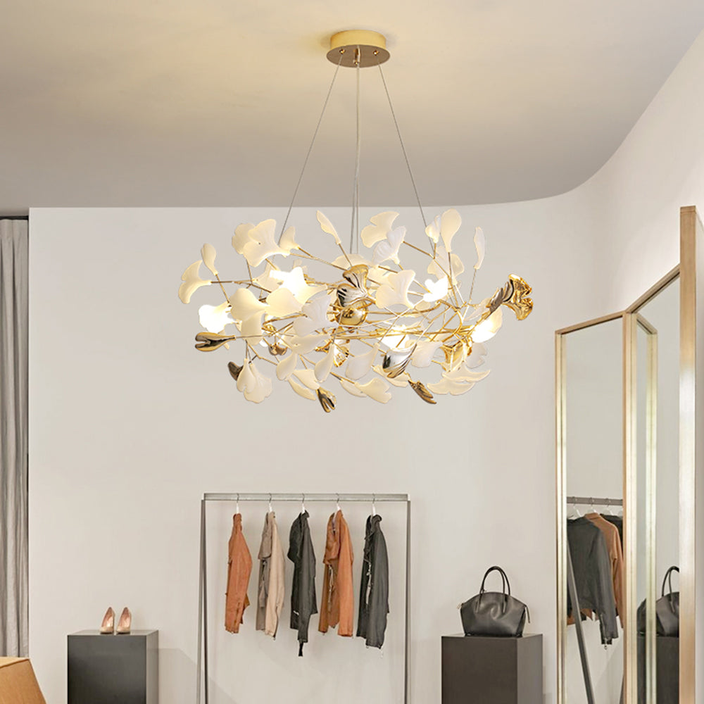 Jarn Hanglamp Blad/Multi Modern Metaal/Porselein Goud/Wit Woonkamer