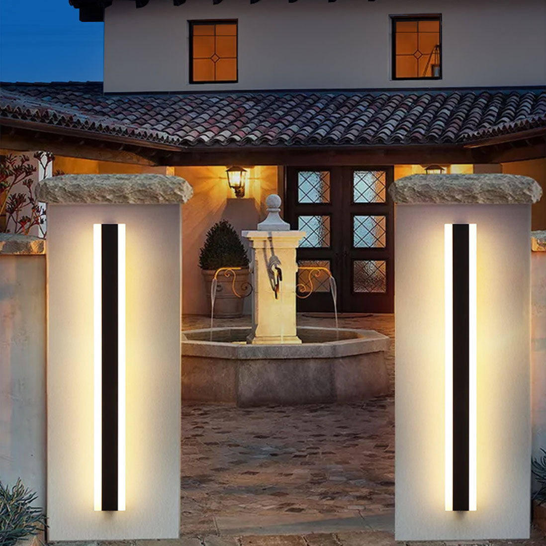 Arisha Moderne Lineaire Buitenwandlamp Metaal Acryl Tuin Gang