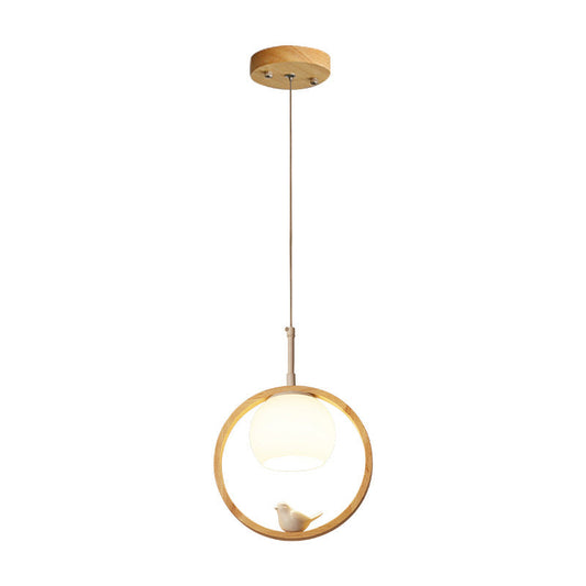 Alixor Hanglamp Rond Noordisch. Hout/Metaal. Hout. Slaapkamer