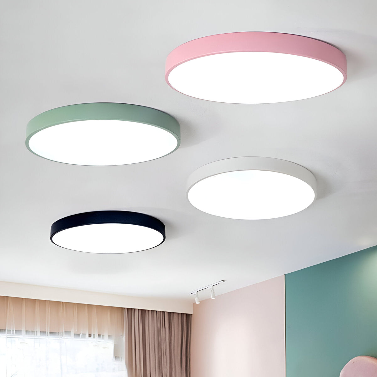 Nordic Macaron Ronde LED Plafondlamp