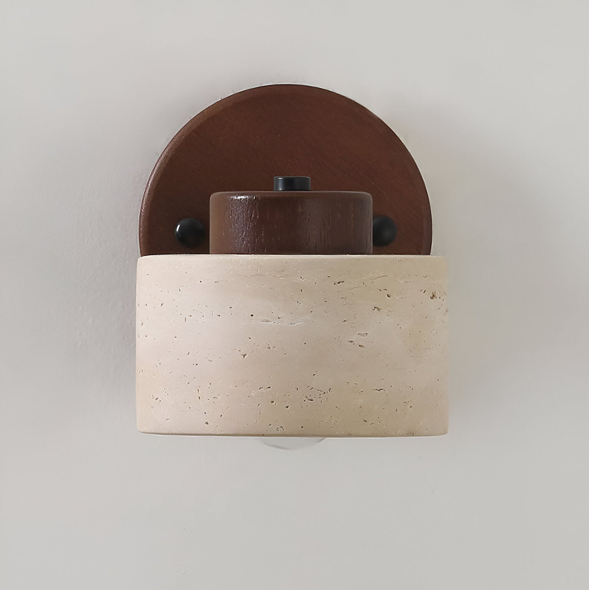 Studie Lezen Minimalistische Travertijn Steen Wandlamp