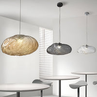 Minimalistische Glazen Hanglamp van Glasvezelwolken