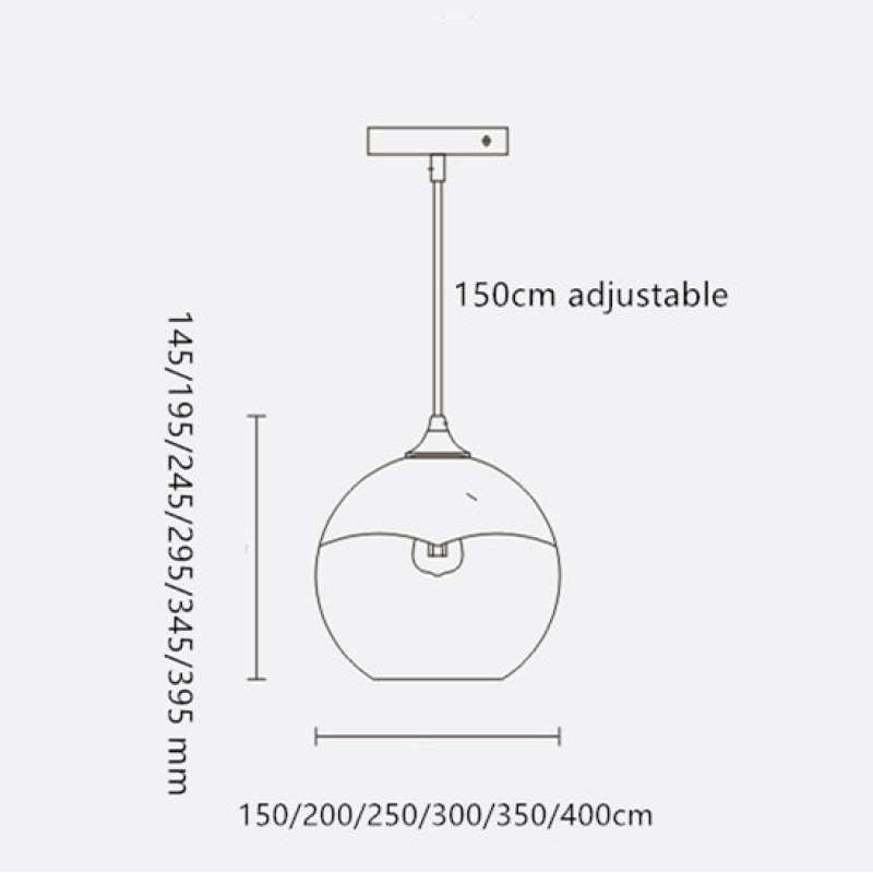 Brina Frosted Balloon Hanglamp Gradient