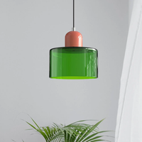 Vintage Hanglamp met Glazen Kap en Verstelbaar Snoer voor een Gezellige Sfeer